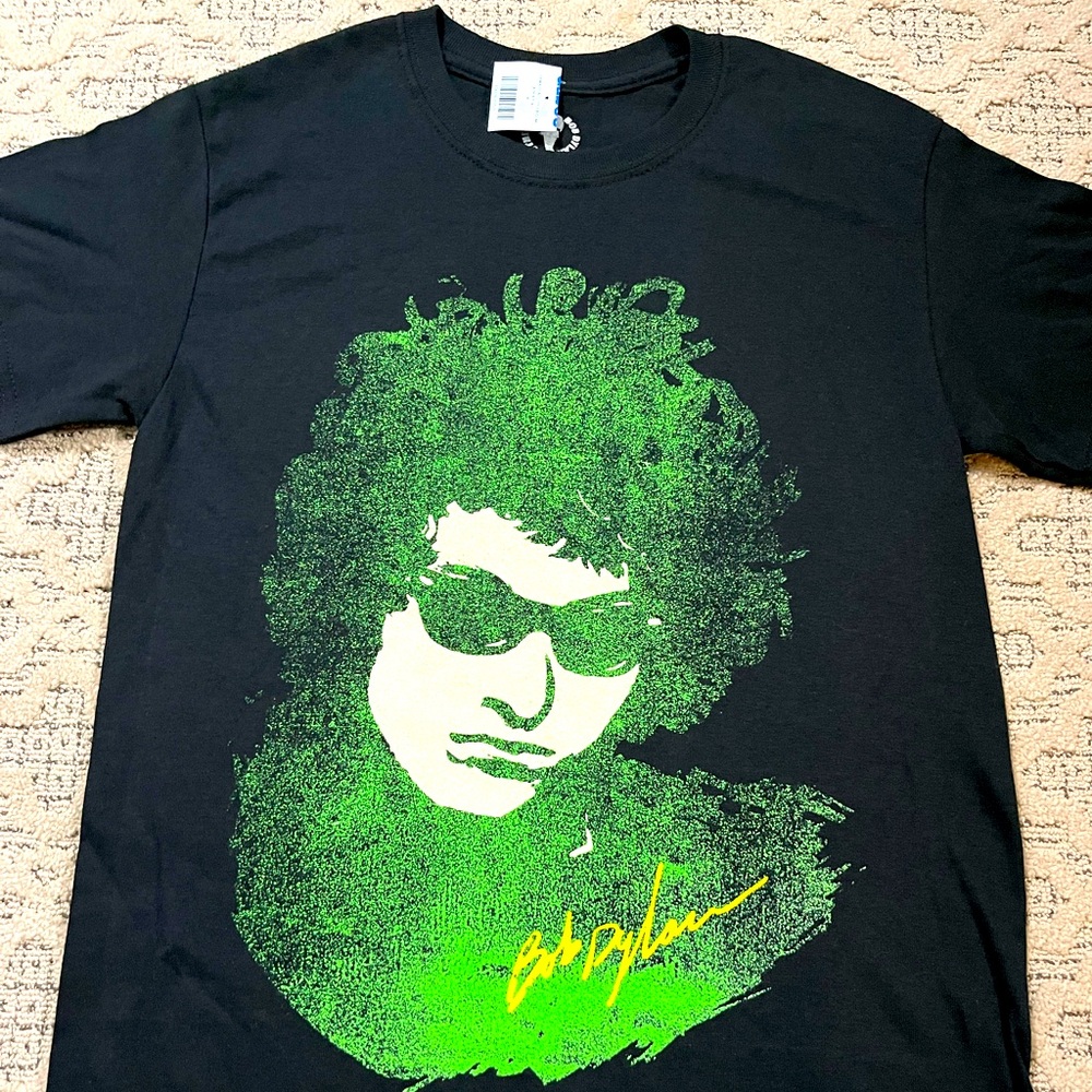 🎸 '21 Bob Dylan Artist Headshot Tangled Up In Green Signature Sunglass Unknown T